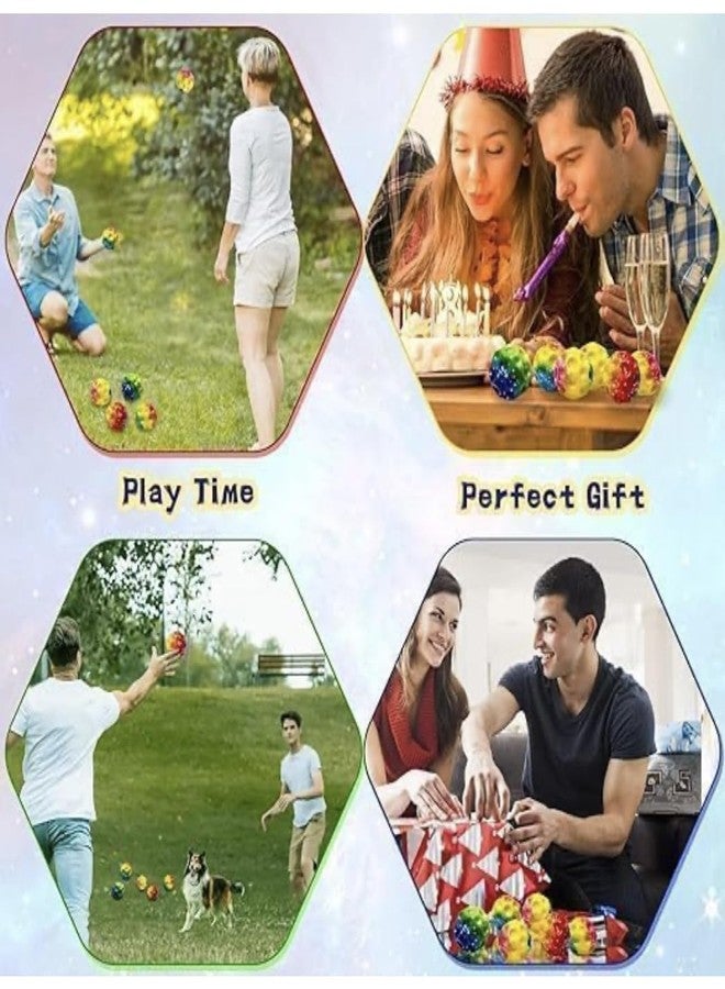 richtots Premium Rainbow Moon Ball (Pack of 2 Balls) Balls High Bouncing Ball Pop Bouncing. Hand-Eye Sports Training Ball Children's Sensory Ball Easy to Color-Multicolor - Image 3